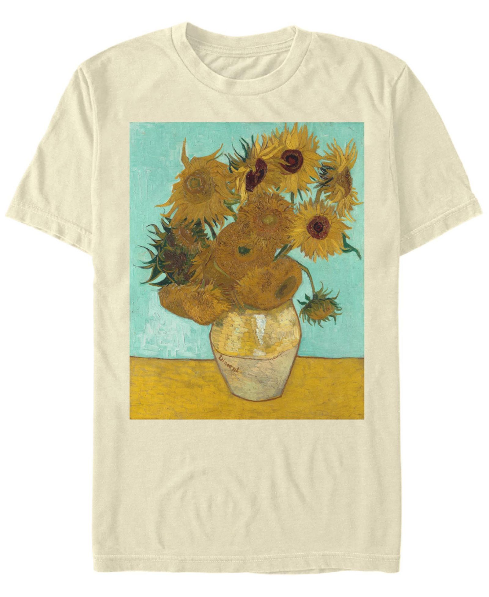 Fifth Sun Мужской Van Gogh Flowers Short Sleeve Crew T-shirt
