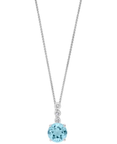 LALI Jewels Подвеска с драгоценными камнями (3/4 ct. t.w.) и бриллиантовым акцентом 18" из белого золота 14k