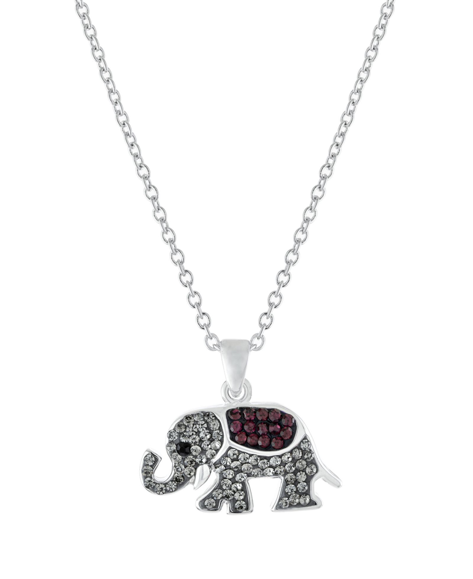 Подвеска Crystal Elephant с удлинителем 16+2" в серебряном напылении