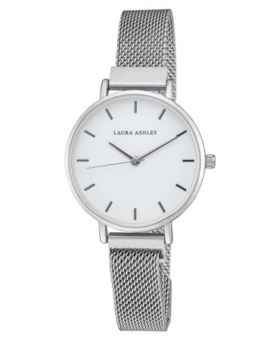 Женские часы Laura Ashley Silver-Tone Alloy Sleek Magnet 33mm