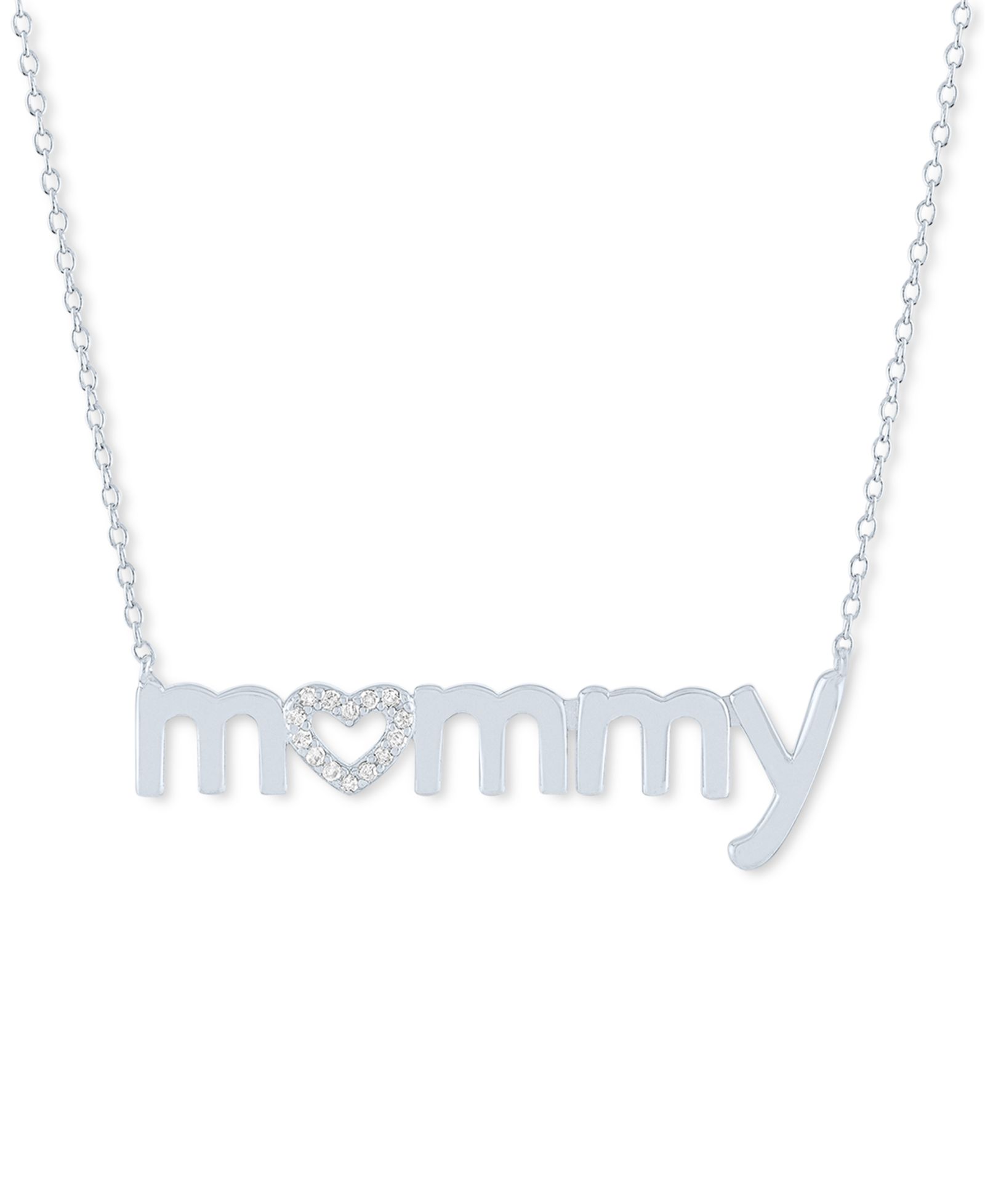 Подвеска-кулон Diamond Mommy 18" в стерлинговом серебре