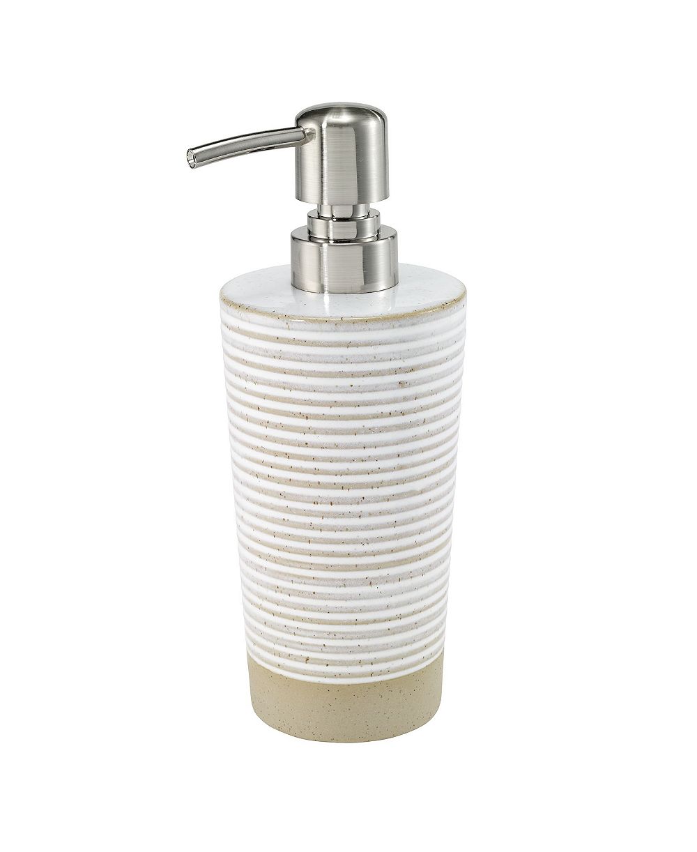 Диспенсер для мыла/лосьона Avanti Drift Lines Textured Ribbed Ceramic