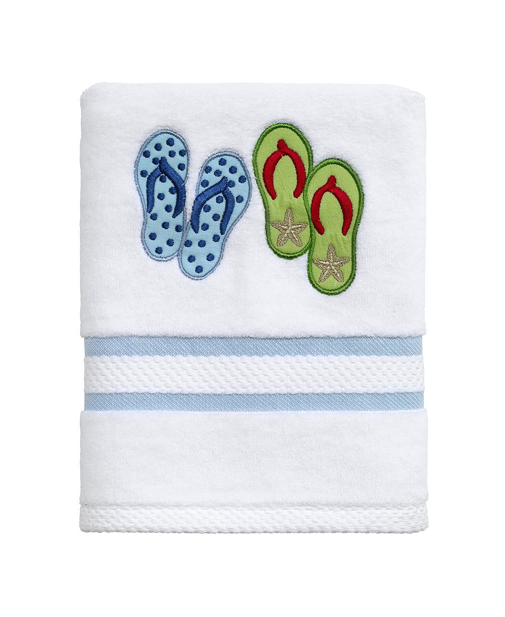 Avanti Beach Mode хлопковое полотенце для рук с мотивом Flip-Flop, 16" x 28"