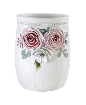 Avanti Spring Garden Peony Resin Wastebasket