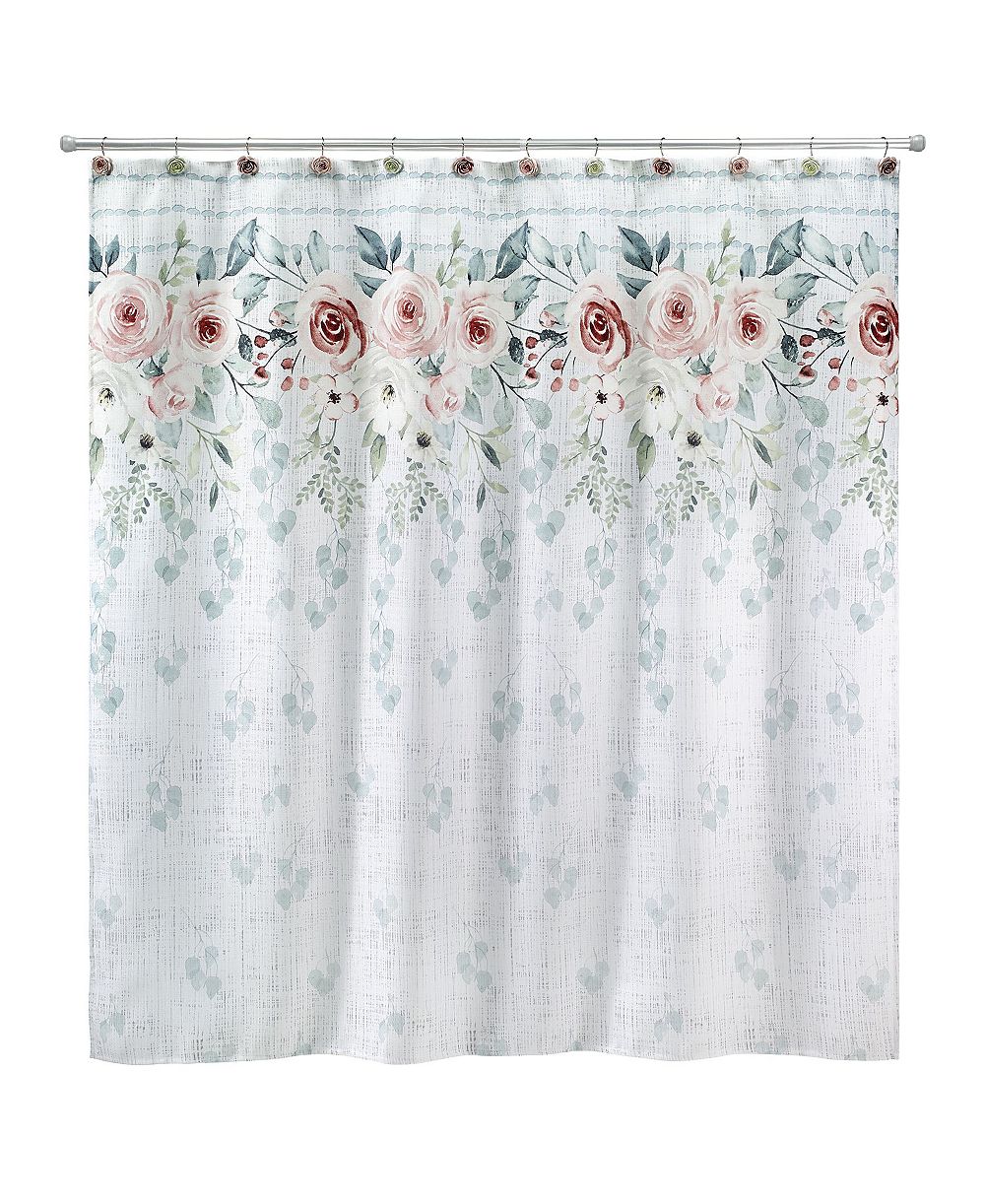 Avanti Spring Garden Peony Printed Shower Curtain, 72" x 72"