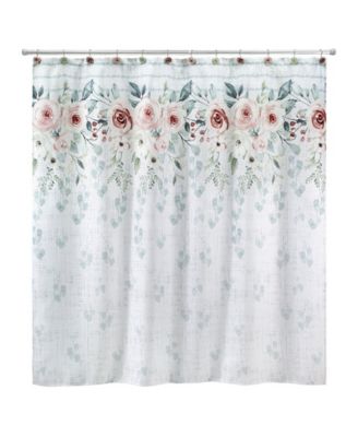 Avanti Spring Garden Peony Printed Shower Curtain, 72" x 72"