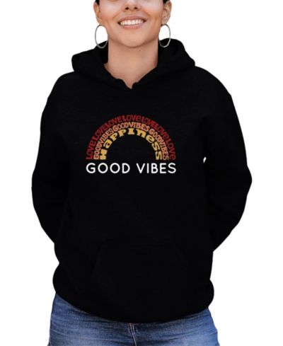 Женская толстовка с капюшоном LA Pop Art Word Art Good Vibes
