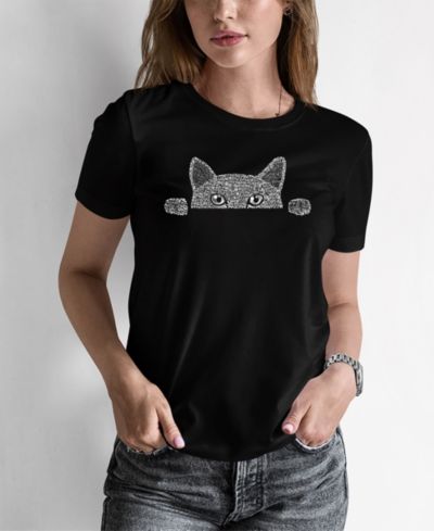 Женская футболка Word Art Peeking Cat
