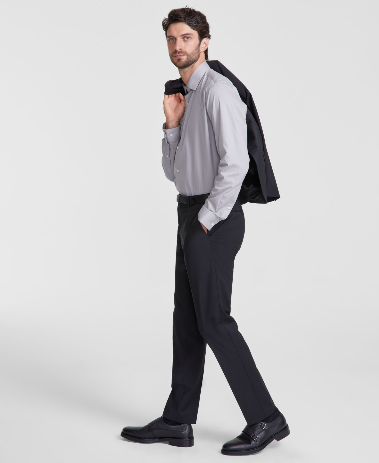 HUGO by Hugo Boss Men's Slim-Fit Superflex Stretch Solid Suit Pants