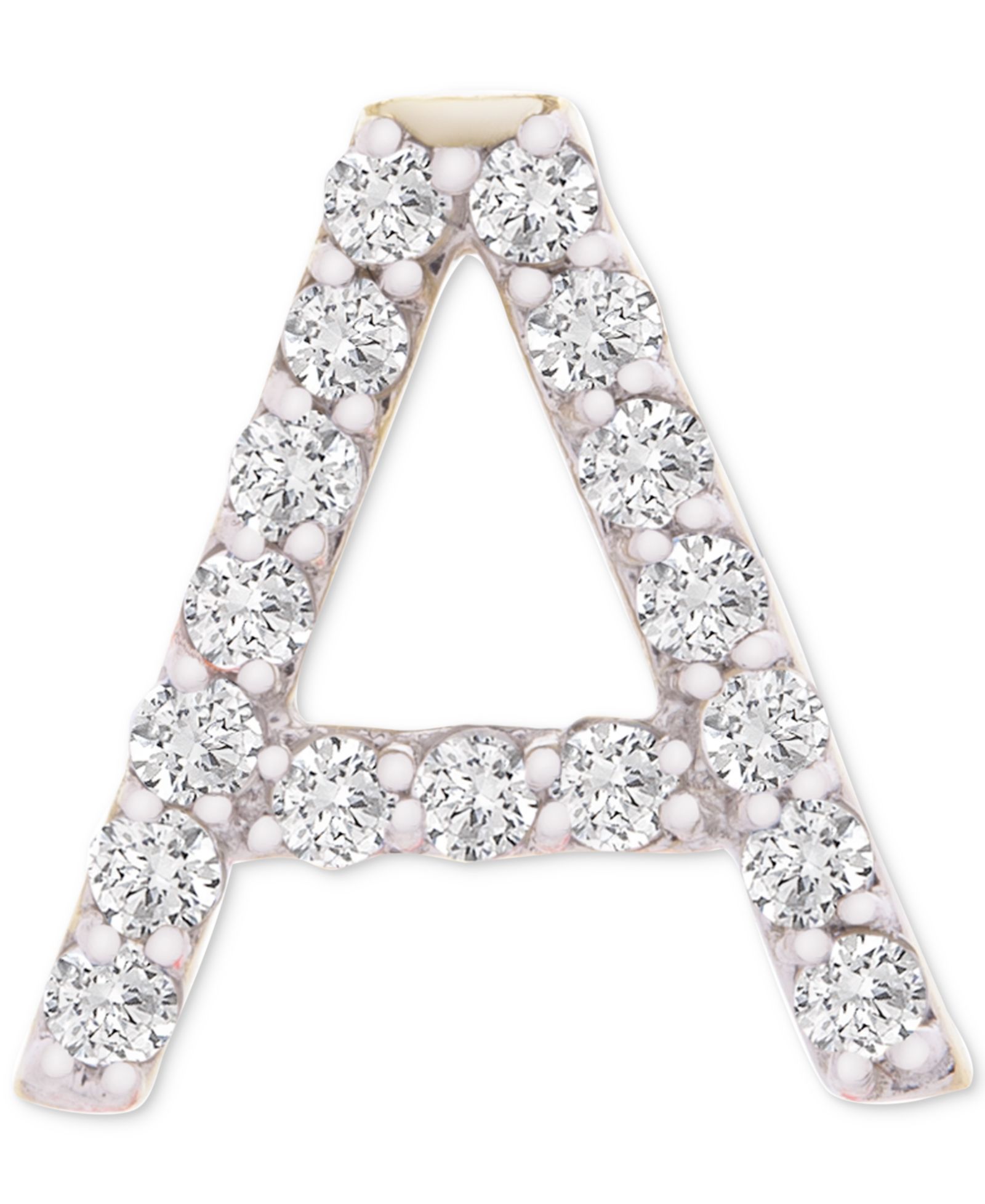Серьга-гвоздик Wrapped™ Diamond Initial Single Stud (1/20 ct. t.w.) in 14k Gold