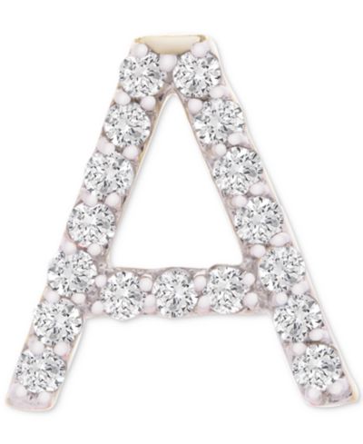 Серьга-гвоздик Wrapped™ Diamond Initial Single Stud (1/20 ct. t.w.) in 14k Gold