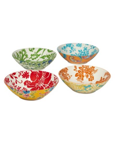 Damask Floral Soup Bowl, Set of 4