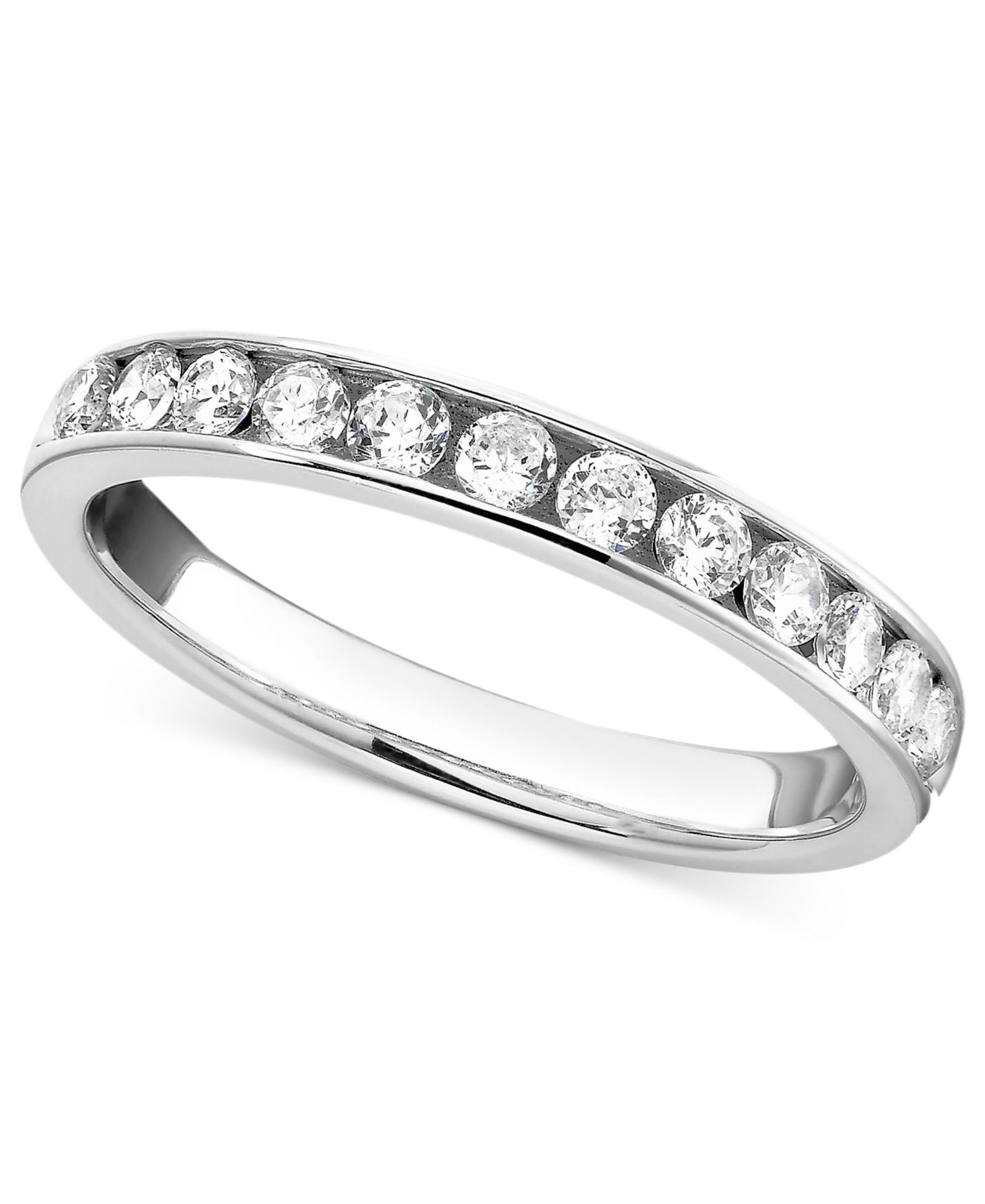 Кольцо Diamond Channel Band (1/2 ct. t.w.) в белом или желтом золоте 14k