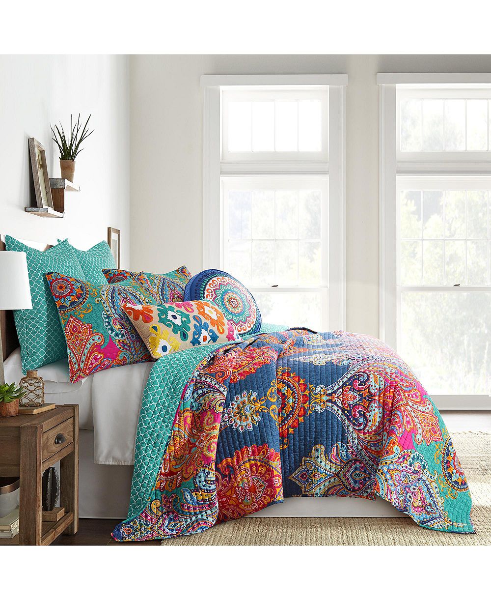 Постельный комплект Levtex Home Fantasia Boho Reversible 3-Pc. Quilt Set, King/California King