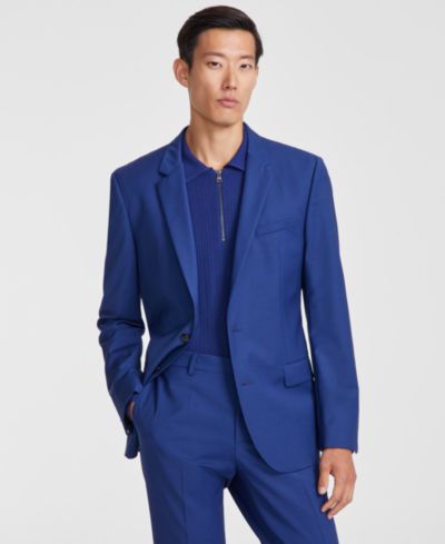 Hugo Boss Мужской приталенный пиджак HUGO Slim-Fit Superflex Stretch Solid Suit Jacket