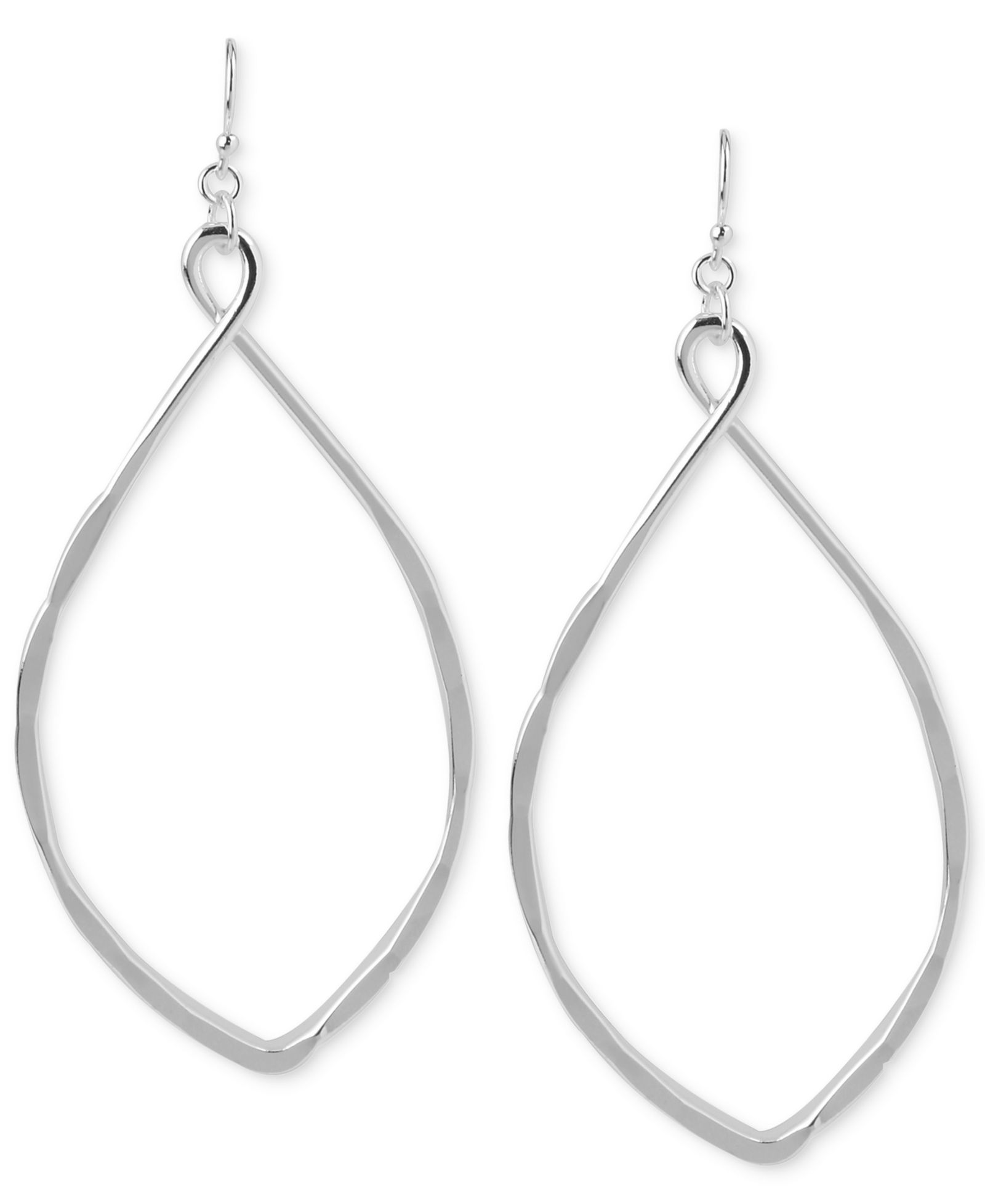 Серьги-подвески Robert Lee Morris Soho Silver-Tone Large Oval Drop