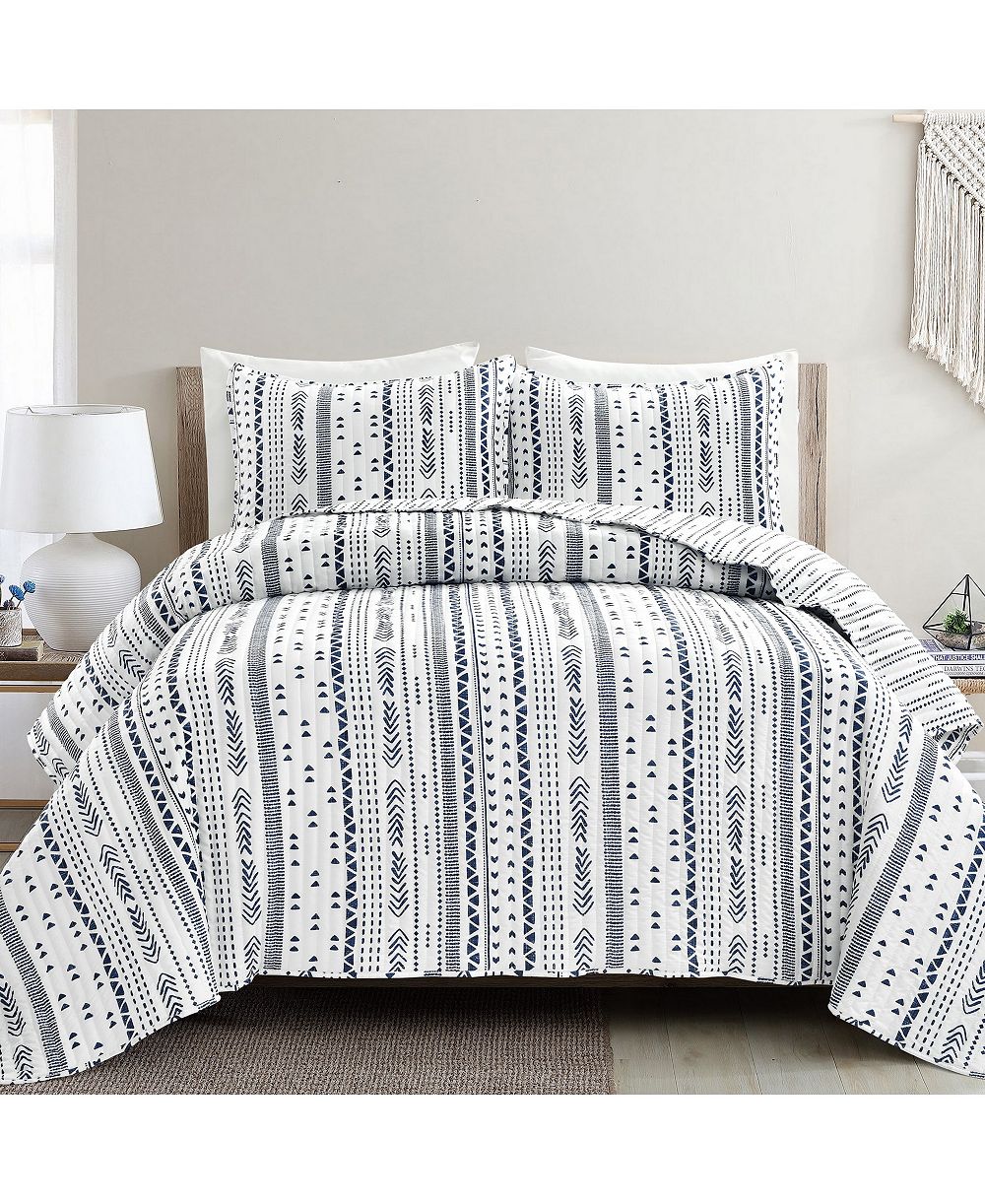 Комплект покрывала Lush Décor Hygge Stripe 3 Piece, Full/Queen