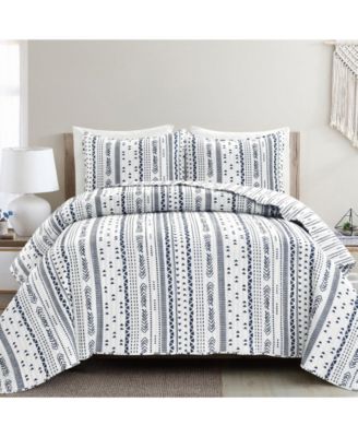 Комплект покрывала Lush Décor Hygge Stripe 3 Piece, Full/Queen