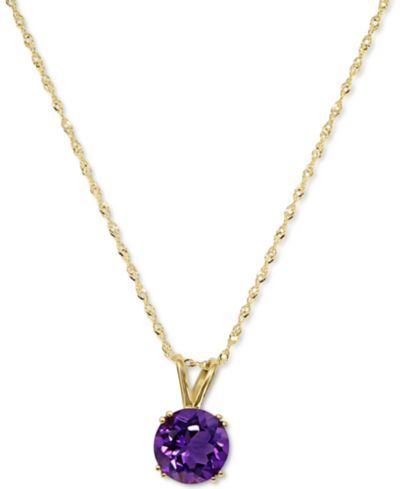 Подвеска-кулон Gemstone Solitaire из золота 14k, 16" + 2" удлинитель