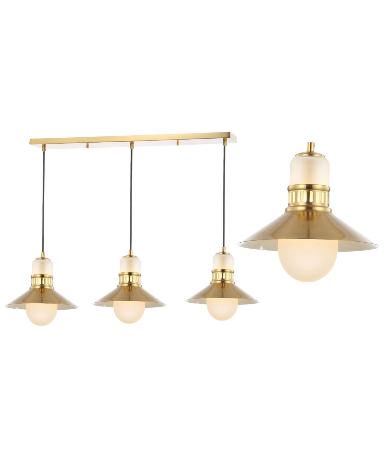 Colin 3-Light Adjustable Retro Hurricane Triple Linear LED Pendant