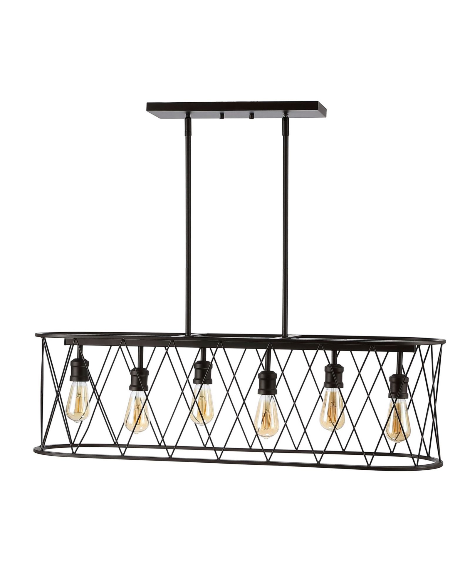 Marion 6-Light Adjustable Iron Farmhouse Rustic LED Dimmable Pendant
