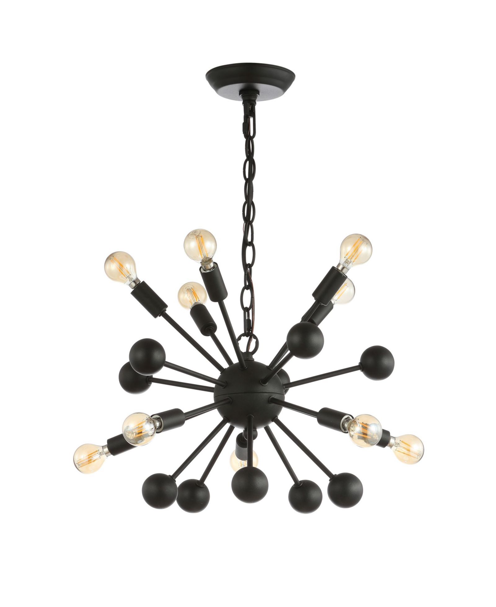 Orbit 10-Light Adjustable Modern Industrial Sputnik LED Chandelier
