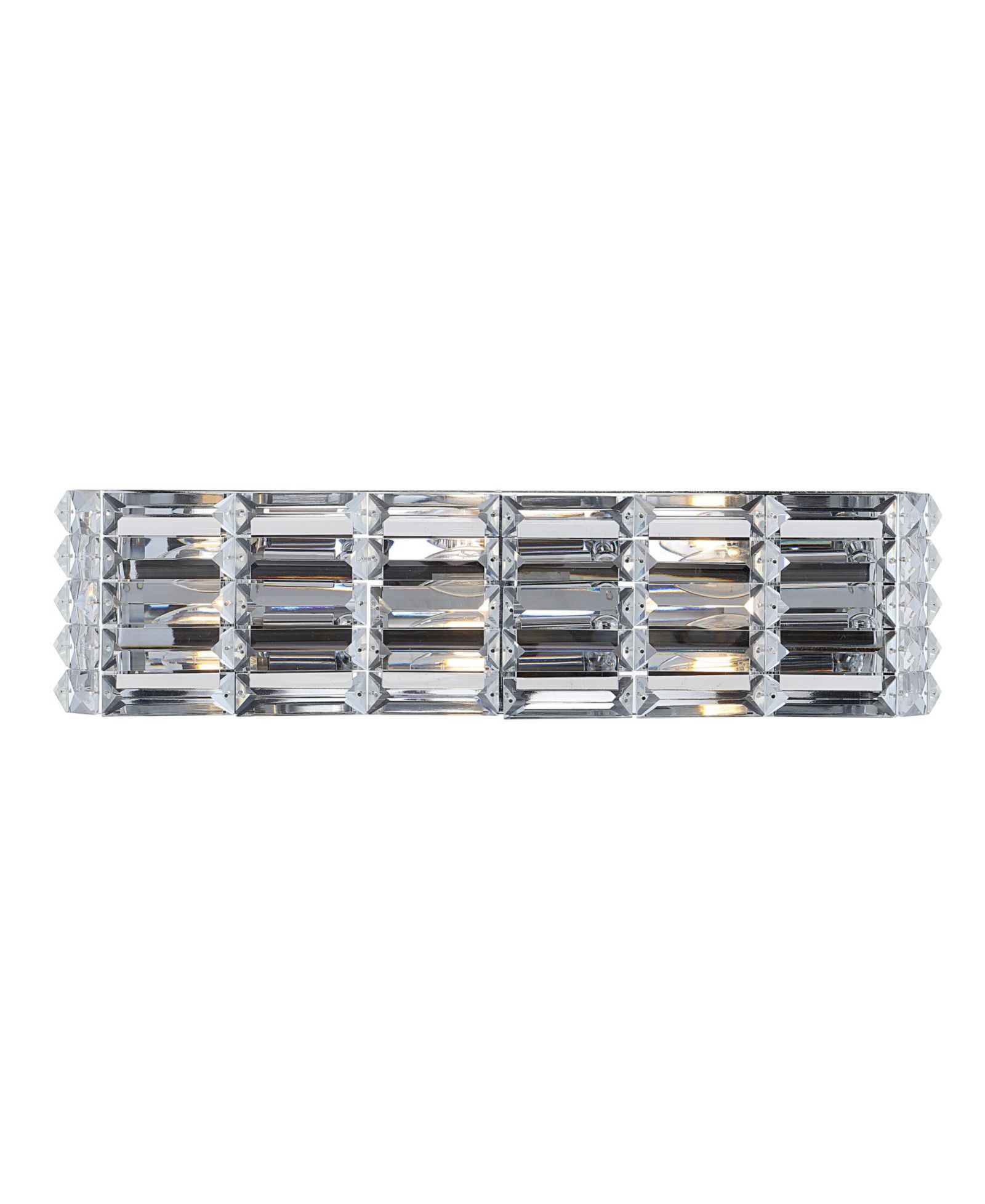 Evelyn Crystal Rectangle 3-Light Glam Modern LED Vanity Light
