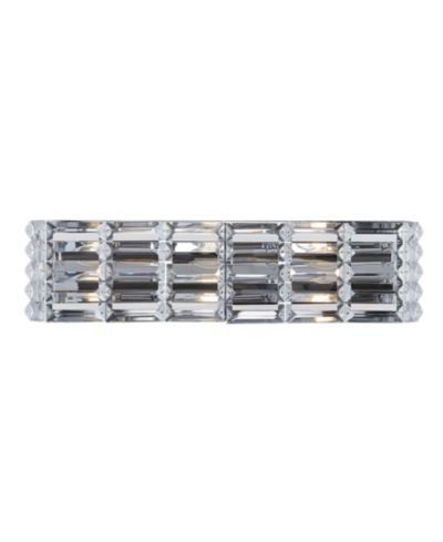 Evelyn Crystal Rectangle 3-Light Glam Modern LED Vanity Light