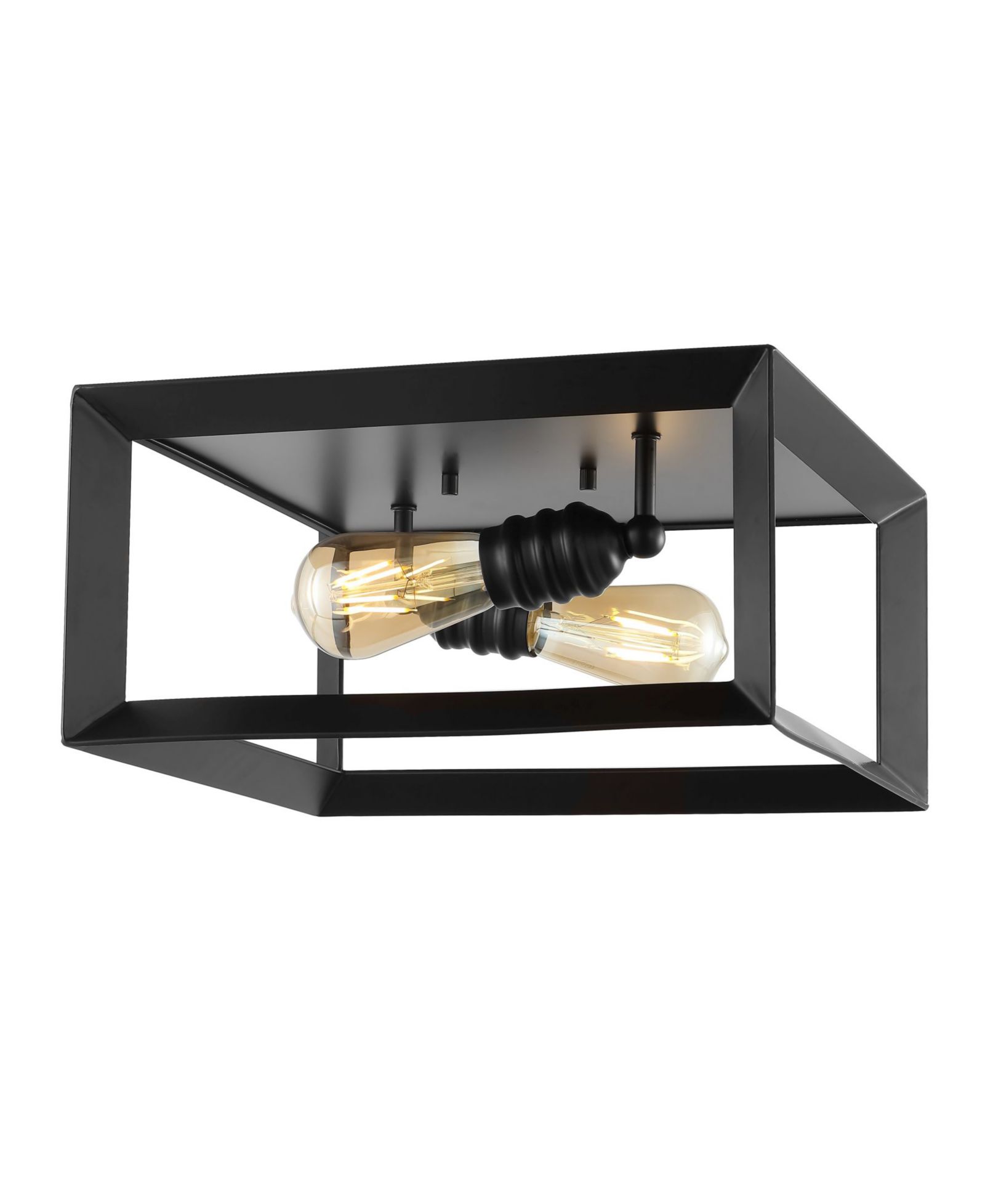 Современный потолочный LED светильник Marfa Square 2-Light Iron Modern Farmhouse