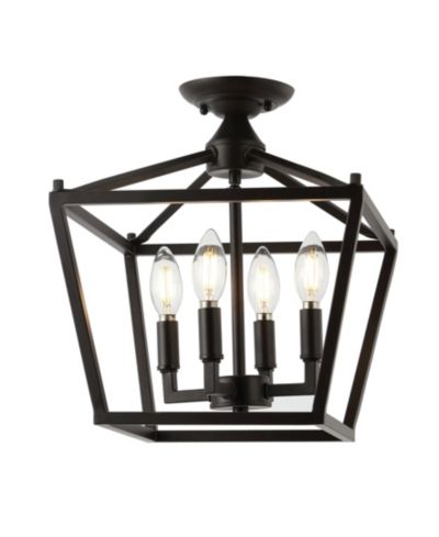 Jonathan Y современный LED потолочный светильник Plains Mini Lantern 4-Light Iron