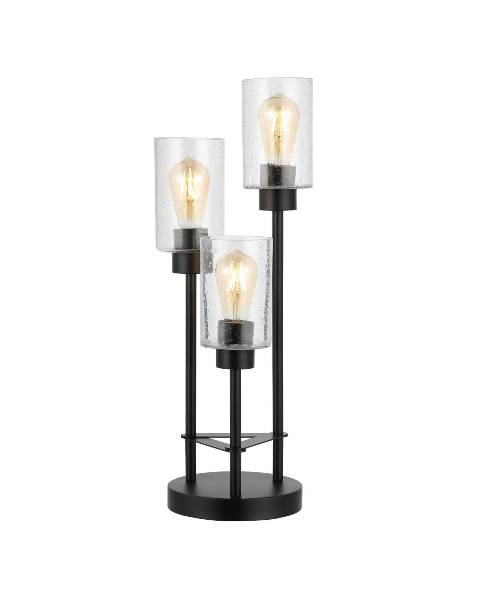 Axel Modern современная индустриальная LED настольная лампа из стекла, 3-ламповая