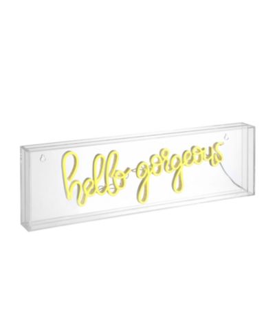 Декоративный светодиодный неоновый светильник Hello Gorgerous Contemporary Glam Acrylic Box USB