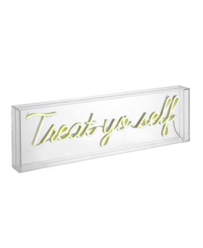 Неоновая лампа Jonathan Y Treat Yo Self Contemporary Glam Acrylic Box USB Operated LED Neon Light