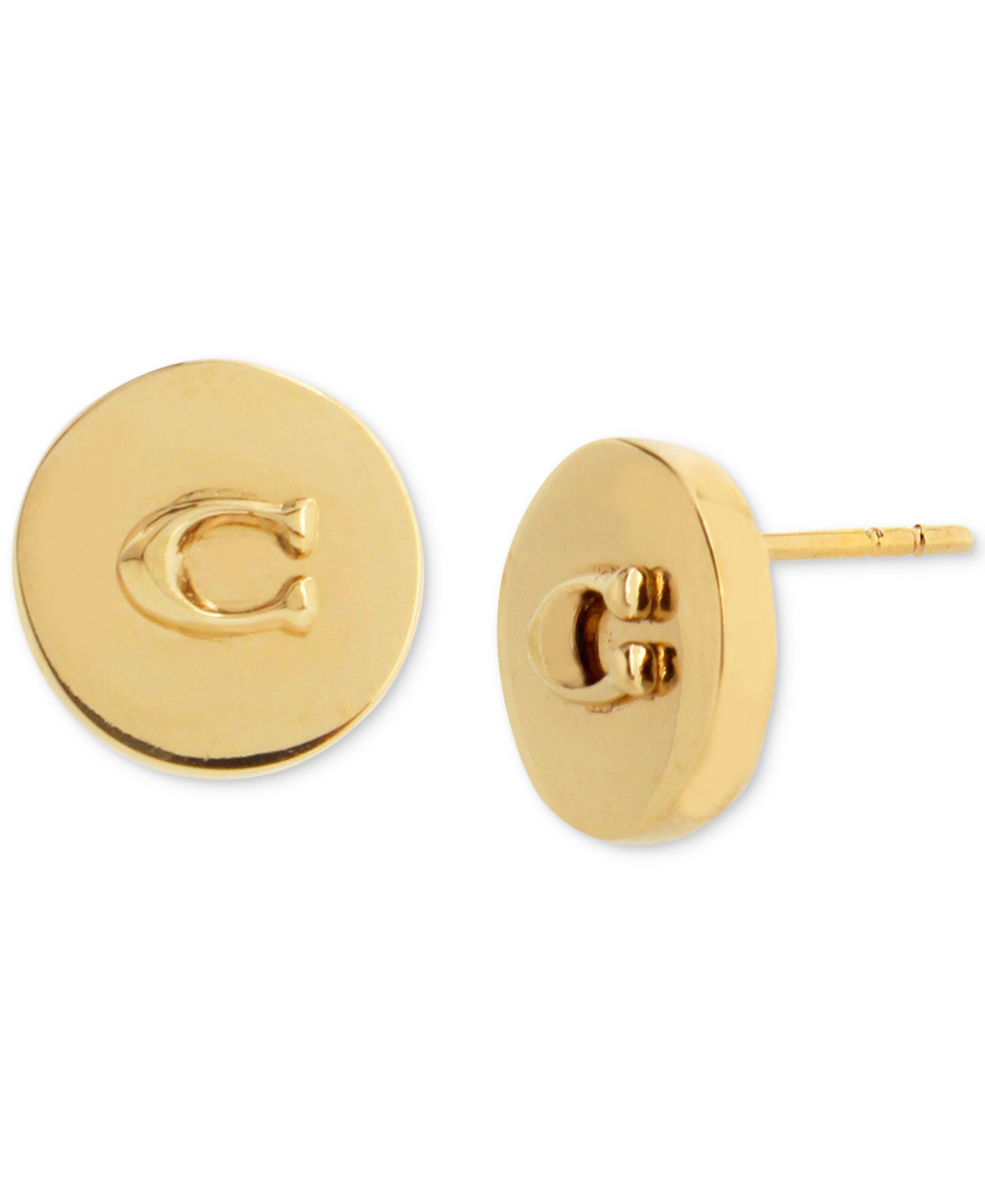 Серьги-гвоздики COACH Signature C Disc