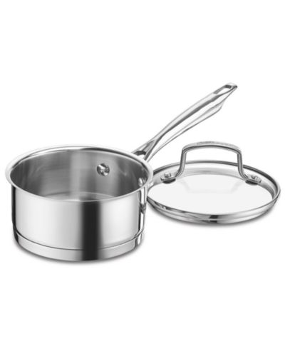 Cuisinart, сотейник из нержавеющей стали с крышкой, 1-Qt.