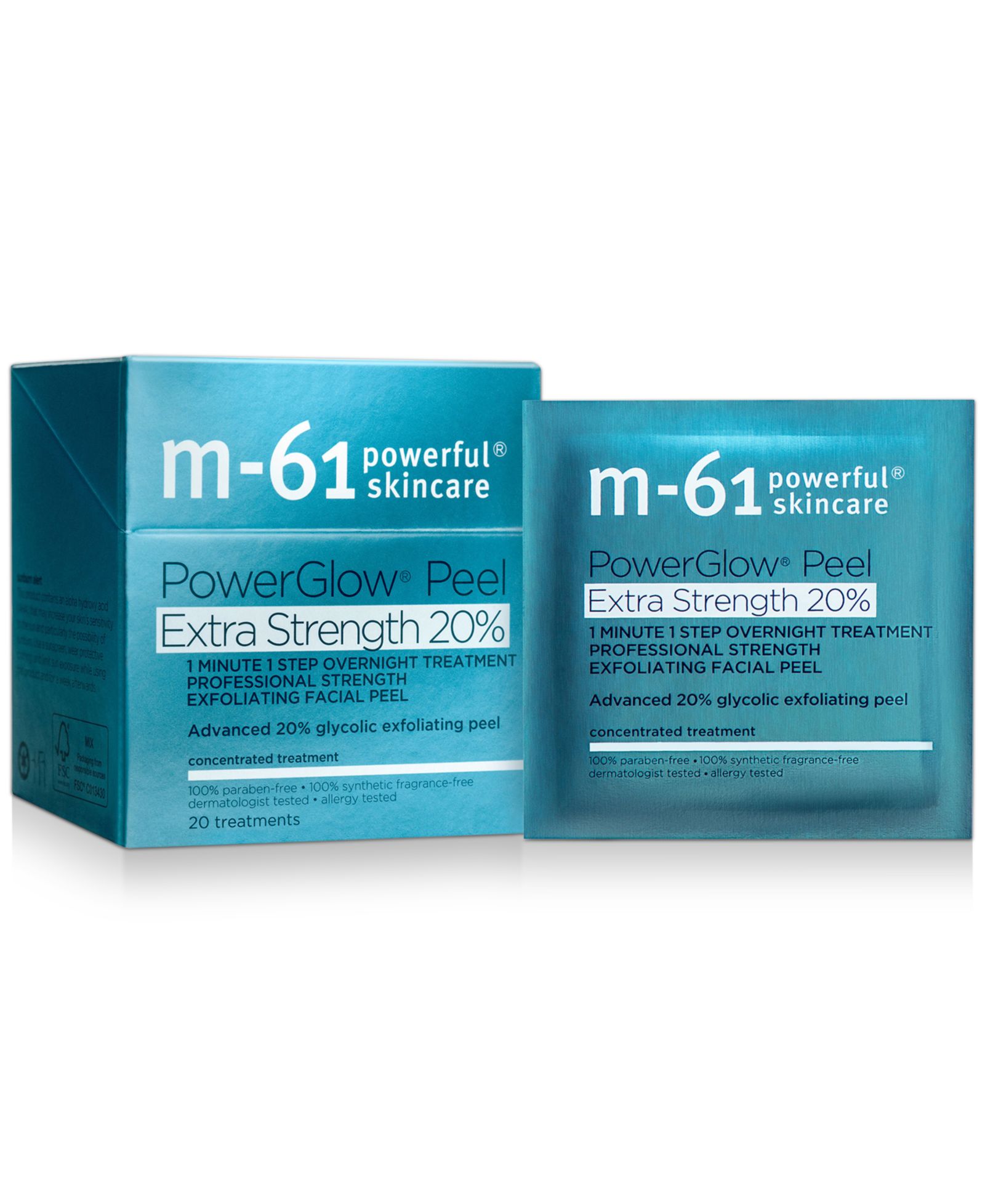 m-61 by Bluemercury PowerGlow Peel Extra Strength 20%, 20 процедур