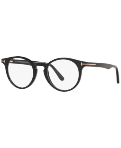 Tom Ford Unisex Round Plastic FT5557-B Eyeglasses