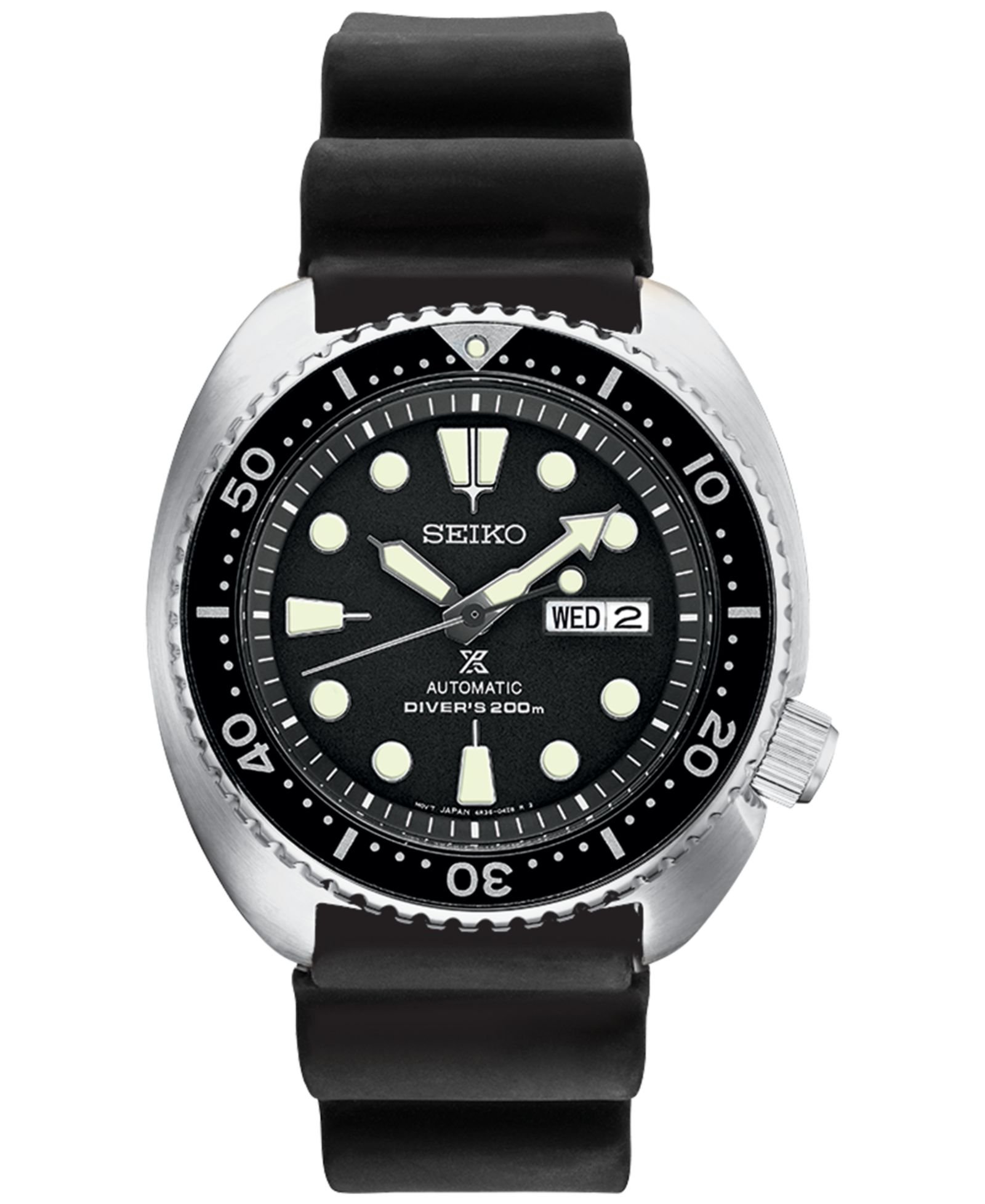 Seiko Men's Automatic Prospex Diver Black Silicone Strap Watch 45mm