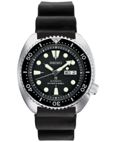 Часы Seiko Men's Automatic Prospex Diver Black Silicone Strap 45mm