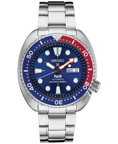 Seiko Мужские автоматические часы Prospex Diver, стальной браслет, 45mm