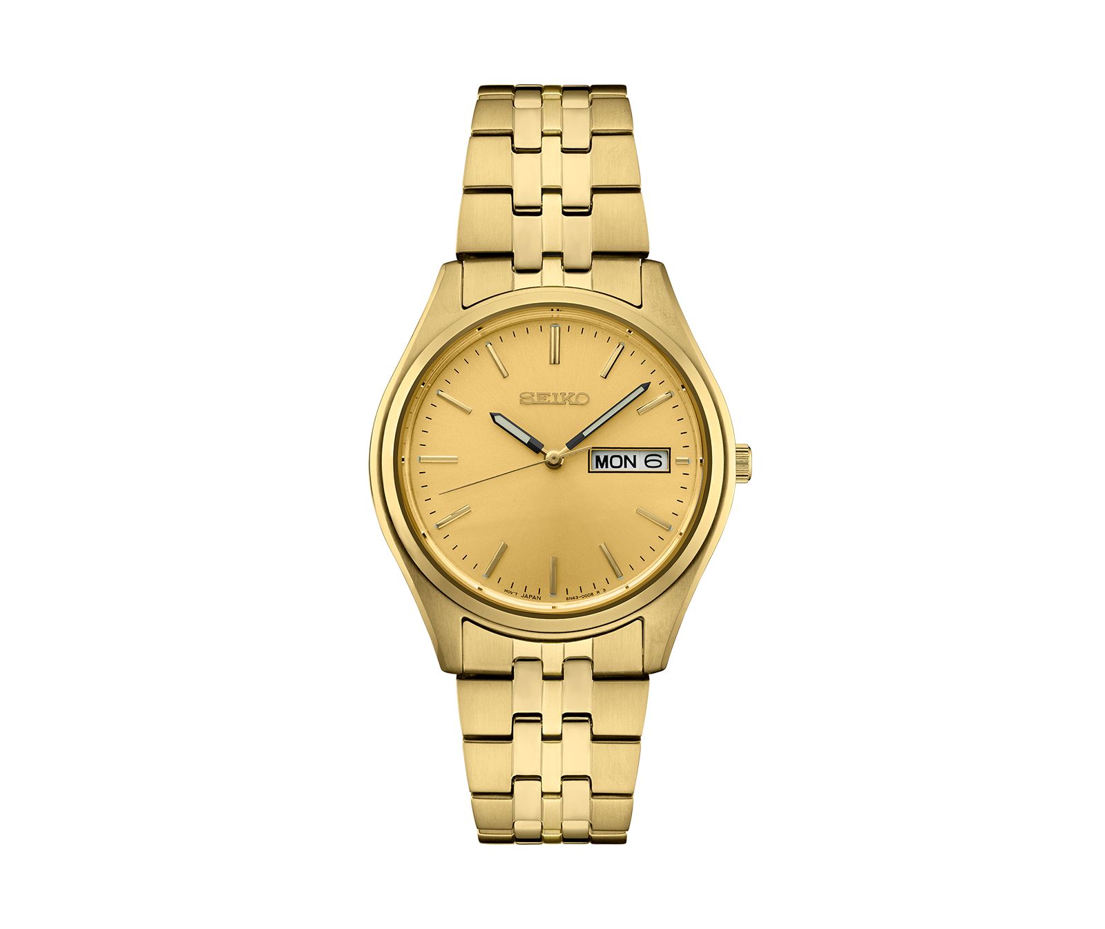 Seiko Men's Gold Stainless Steel Dial Bracelet Watch, 36.9mm