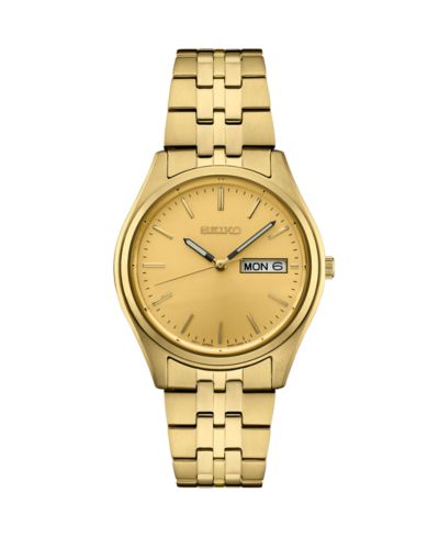 Seiko Men's Gold Stainless Steel Dial Bracelet Watch, 36.9mm
