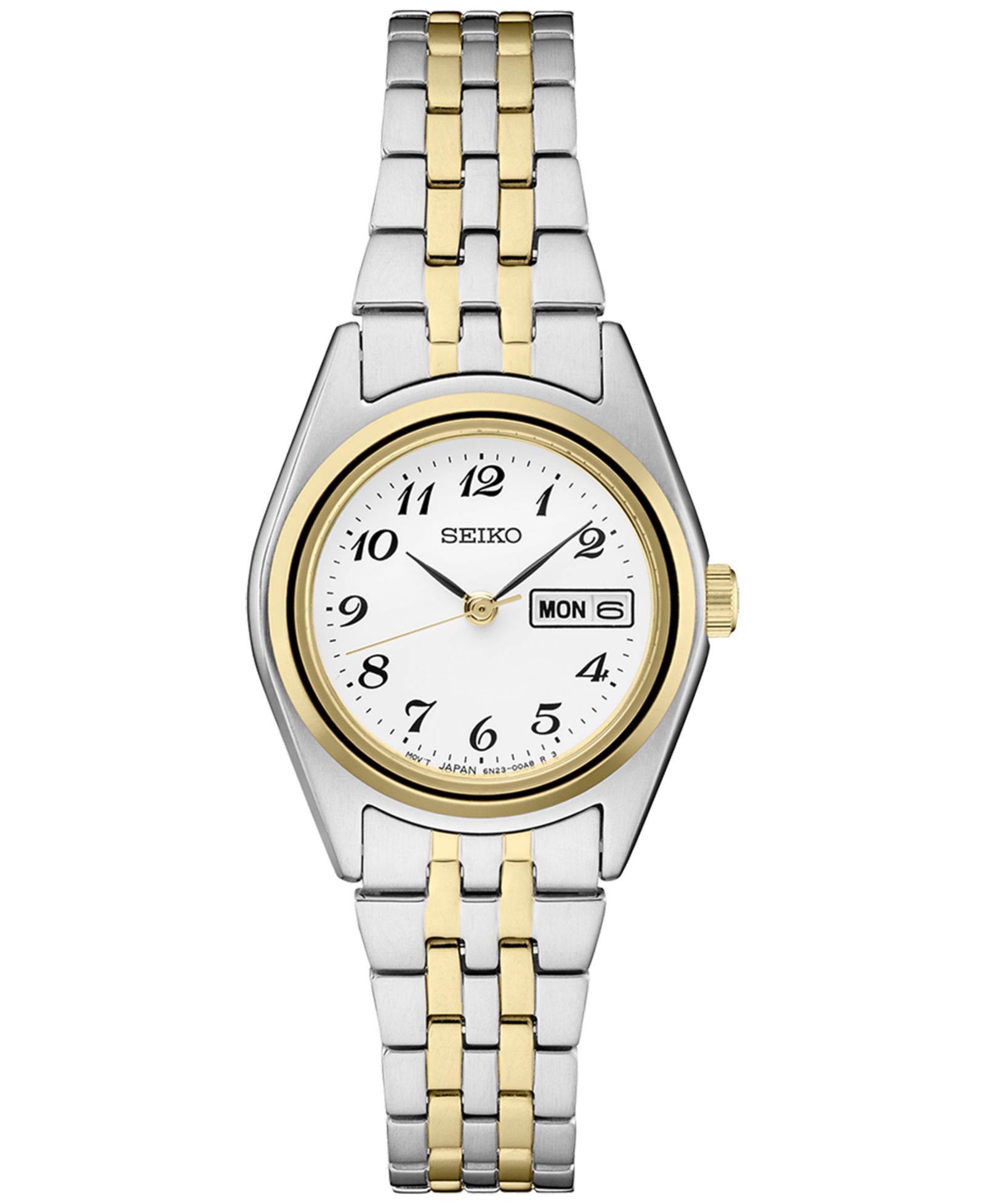 Seiko Women's Analog Essentials Two-Tone Stainless Steel Bracelet Watch 25mm