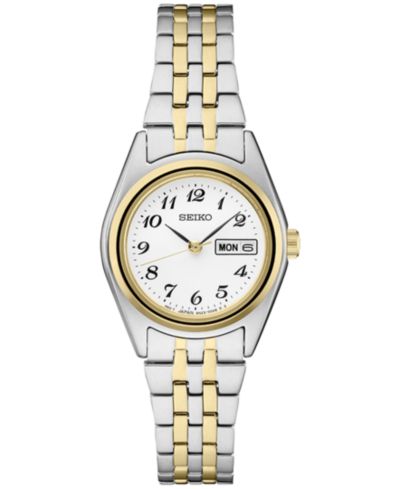 Женские аналоговые часы Seiko Essentials Two-Tone из нержавеющей стали с браслетом 25mm