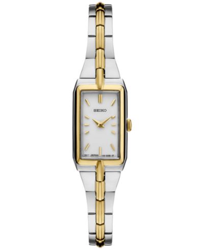 Женские часы Seiko Essentials Two Tone Stainless Steel Bracelet Watch 15mm