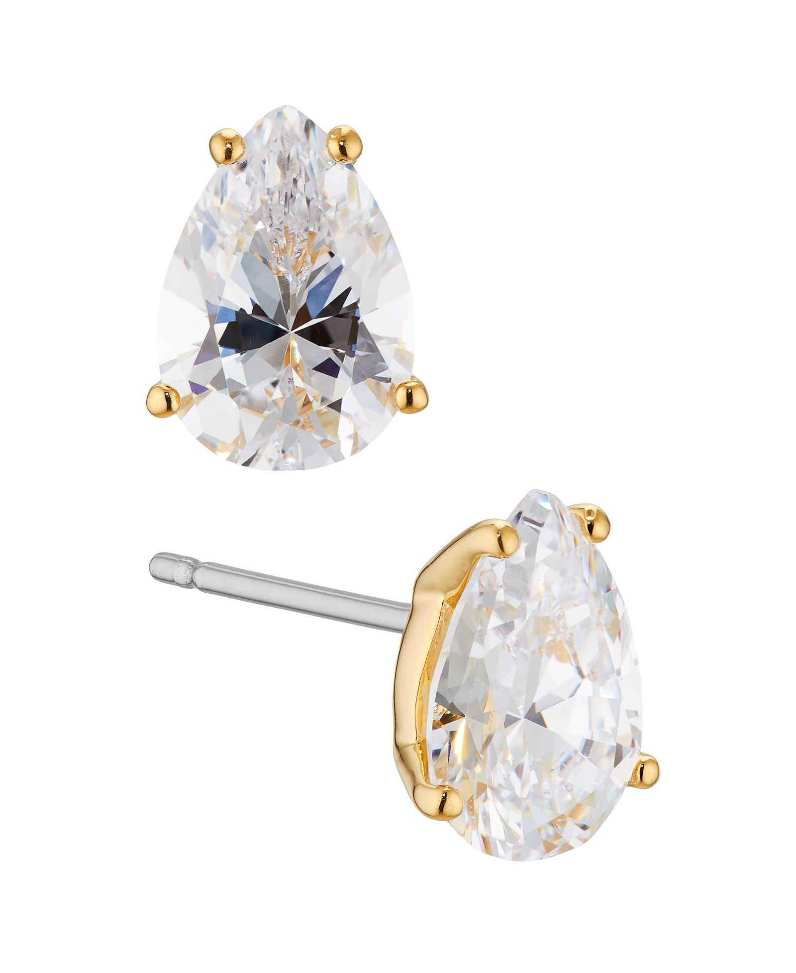 Eliot Danori   Pear Cubic Zirconia Earring, Created for Macy's