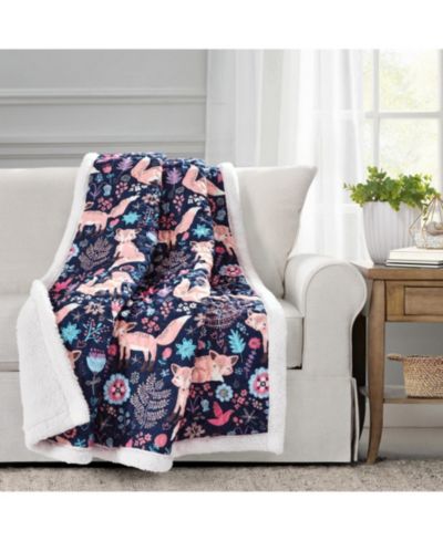 Lush Décor Kids Pixie Fox Sherpa Throw, 60" x 50"
