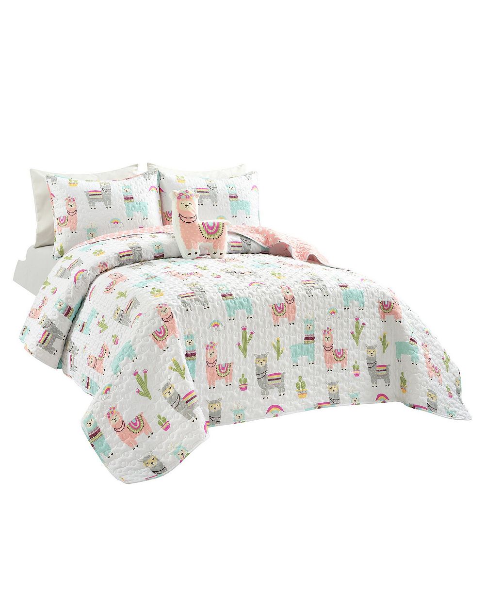 Lush Décor Kids Southwest Llama Cactus 4-Pc. Quilt Set, Full/Queen