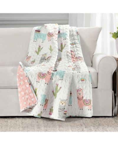Lush Décor Kids Southwest Llama Cactus Throw, 60" x 50"