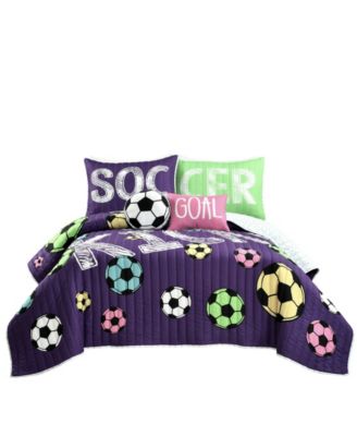 Lush Décor Kids Girls Soccer Kick 5-Pc. Quilt Set, Full/Queen